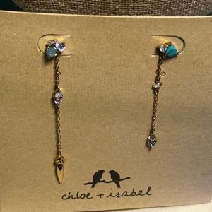 Chloe + Isabel Petits Bijoux Crystal Cluster Mismatched Earrings